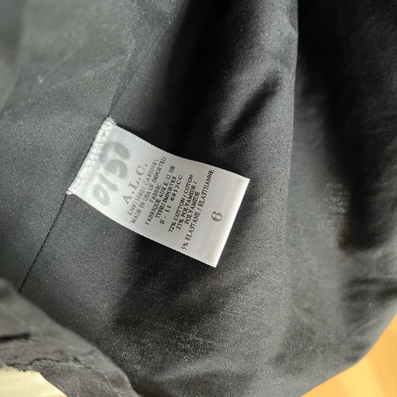 A.L.C collared black cotton poplin dress S 6 - Picture 6 of 6